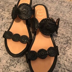 Jack Rogers Lucia Black Wedge Heel